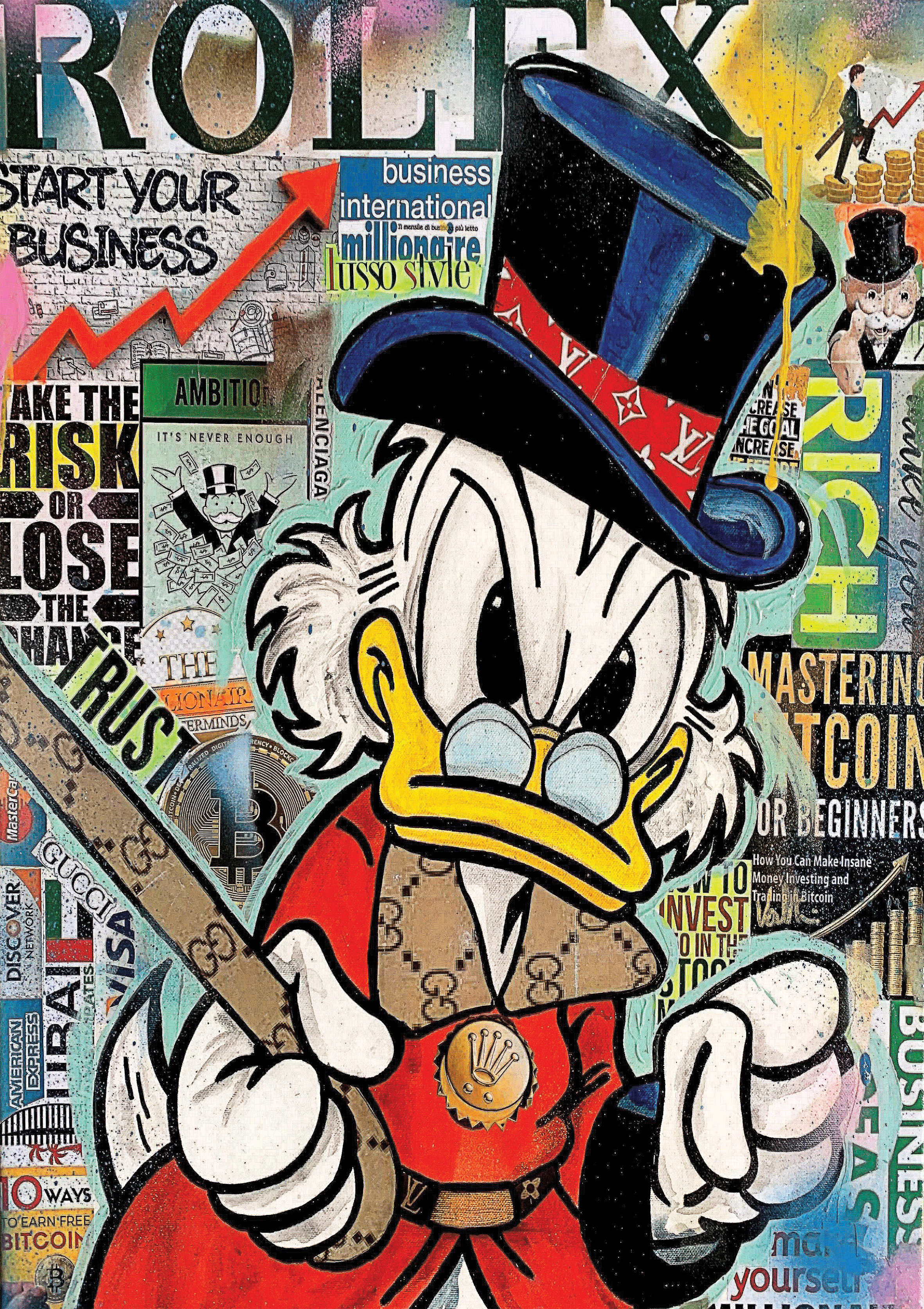 McDuck X Rolex metal poster artwork